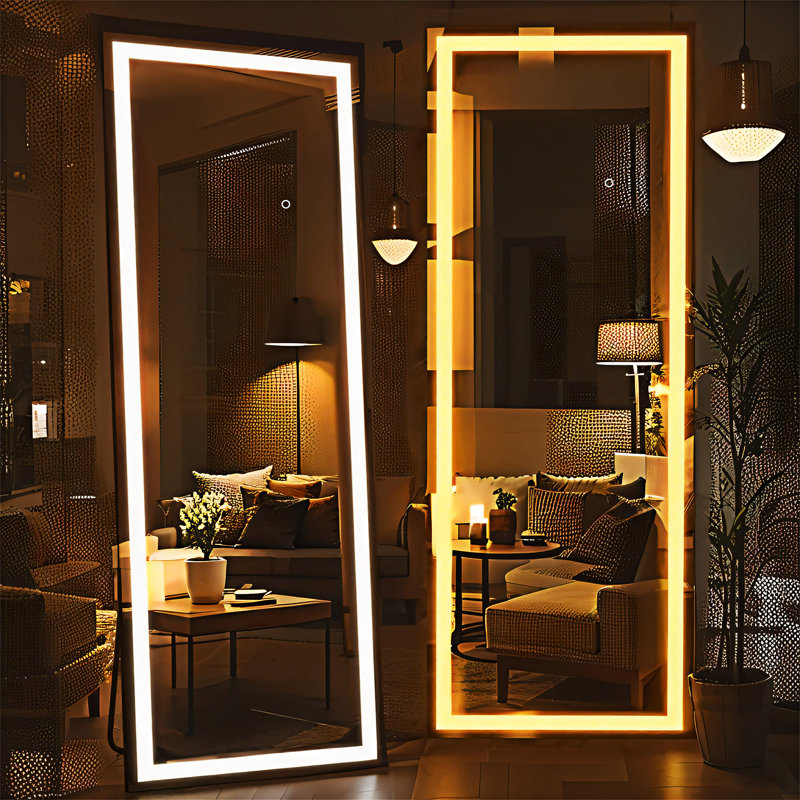 Full Length Mirror With Lights,Full Body Dressing Standing, 67.01" x 22.01"