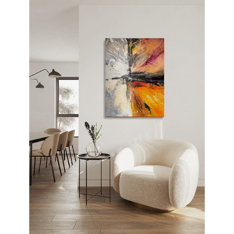 Abstract Print by John Beard, 24" H x 20" W x 1" D, Unframed