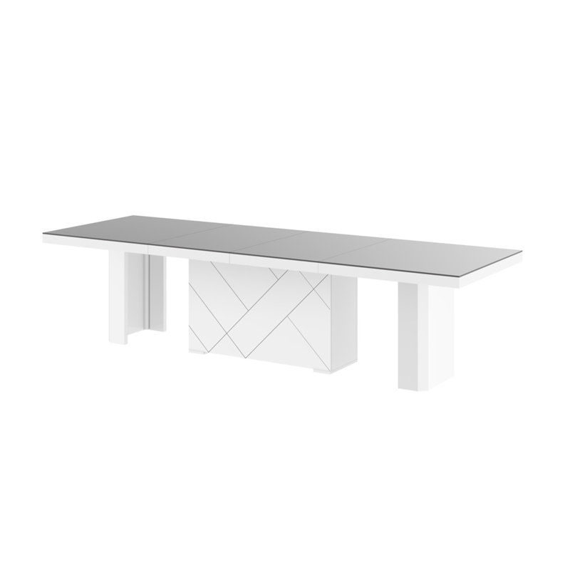 Sroda Extendable Dining Table, Grey/White