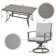 Freada Rectangular 6 - Person 60" Long Aluminum Dining Set with Cushions