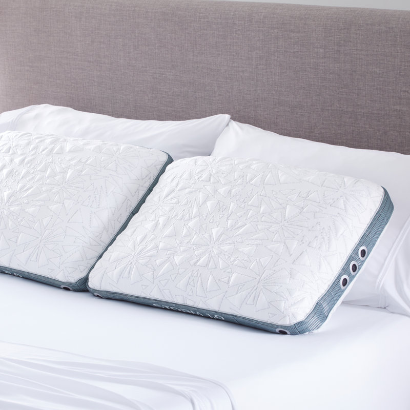 White Memory Foam Cooling Performance Pillow with Hypoallergenic Cover