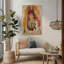 Spanish Lady Portrait Abstract Traditional Wall Art Print by Mathieu - Wrapped Canvas Print-1225548705
