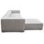 Canapé modulaire vice 4 pièces en tissu d'orge avec repose-pieds Vice