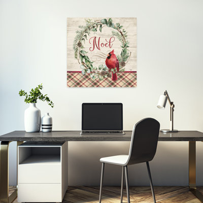 Cardinal Noel Contemporary Pine Nature Art