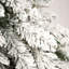 Couronne de Noël enneigée avec guirlande de Noël et sapin de Noël, 3 décorations de Noël enneigées avec lumières DEL chaudes, guirlande de 9 pi, couronne de Noël, arbre de Noël de 6 pi