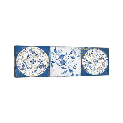 Indigo Ceramics II by Isabelle Z - Panoramic Painting on Canvas