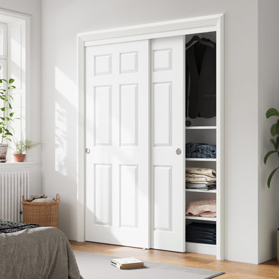 Ensemble de quincaillerie à 6 panneaux pour porte coulissante de style classique 60 po x 80 po de hauteur