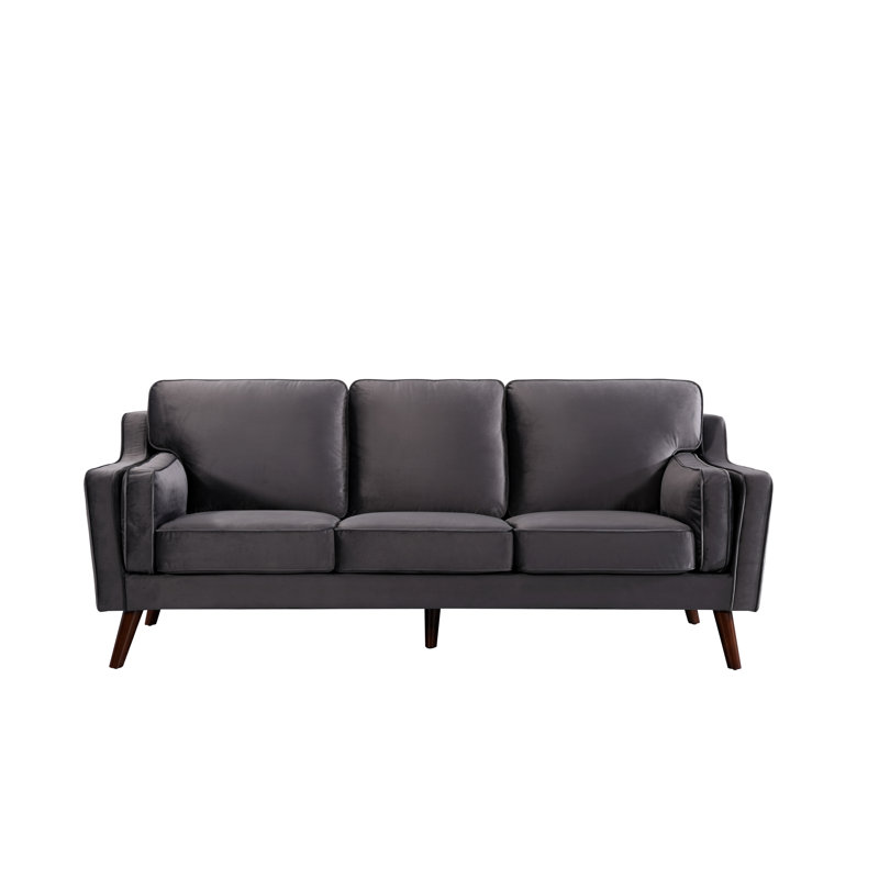 Herald 80'' Velvet Sofa, Gray