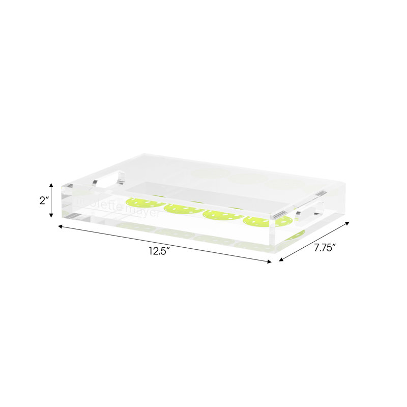 Decorative Tray, 2" H x 12.5" W x 7.75" D