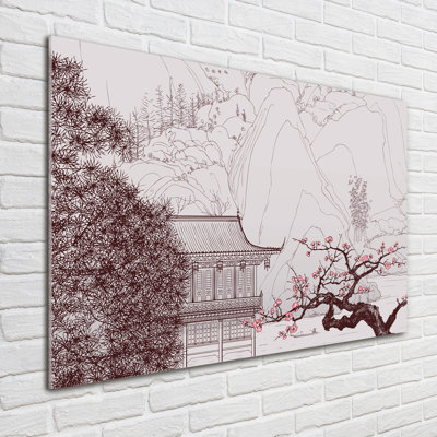 Chinese Landscape - No Frame Print on Glass