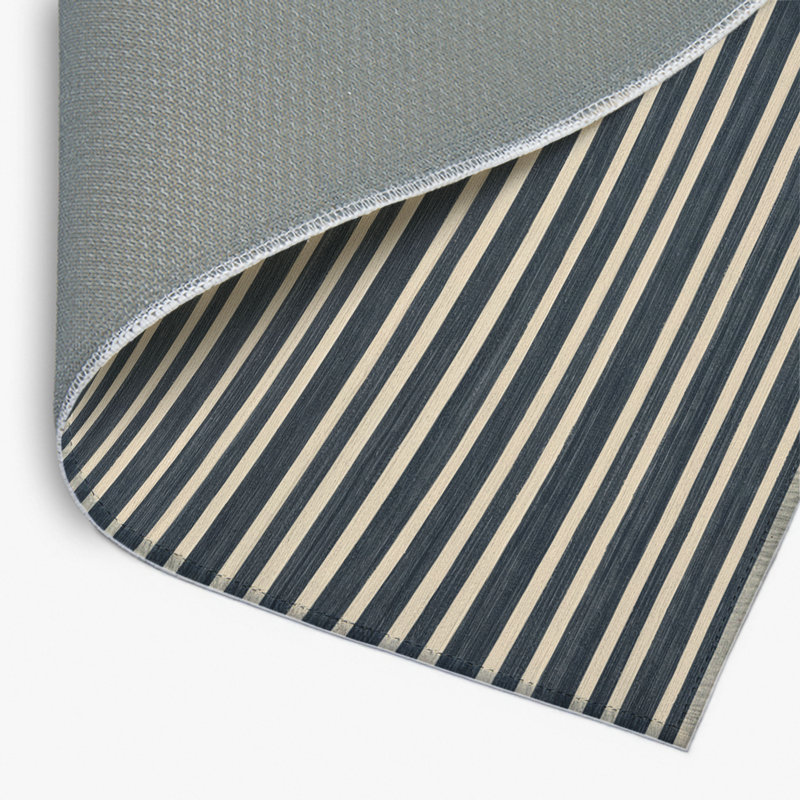 Tapis intérieur / extérieur gris HorizontalStripes, Rectangulaire 8 pi x 10 pi