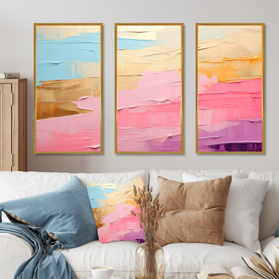 Minimalisme, chasse aux arcs-en-ciel I - ensemble d'art mural arc-en-ciel
