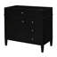 Meuble-lavabo moderne de 36 po. 2 tiroirs et un tiroir basculant. Bois massif. . Noir Armoire gracieuse de 36 po, style. Et. Espace-803825674-803825672