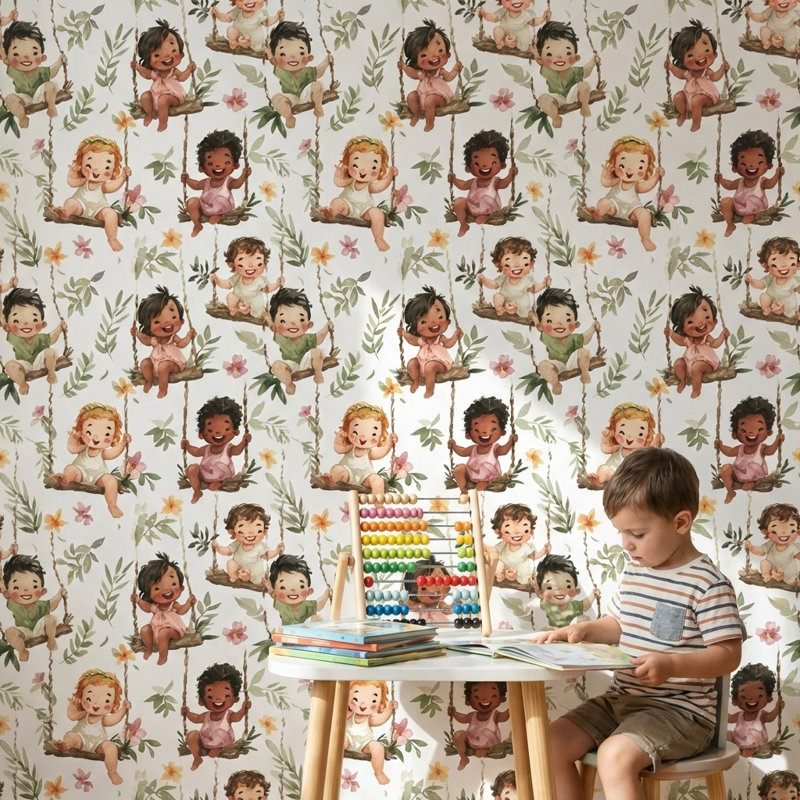 Murale décorative pour enfants, Non tissé, non collé
