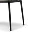 Chaise de salle à manger rembourrée en tissu Savannah avec dossier ergonomique et pieds en métal noir (ensemble de 2)-432323270