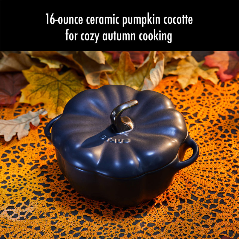 Staub Ceramic 16-oz Petite Pumpkin Cocotte