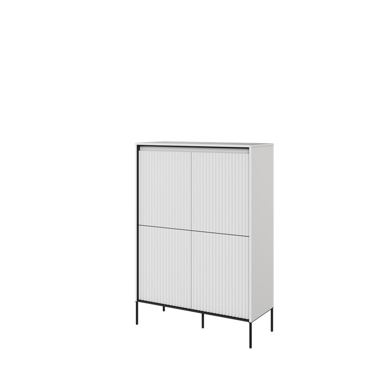 Alsha 98cm Sideboard, White/Black