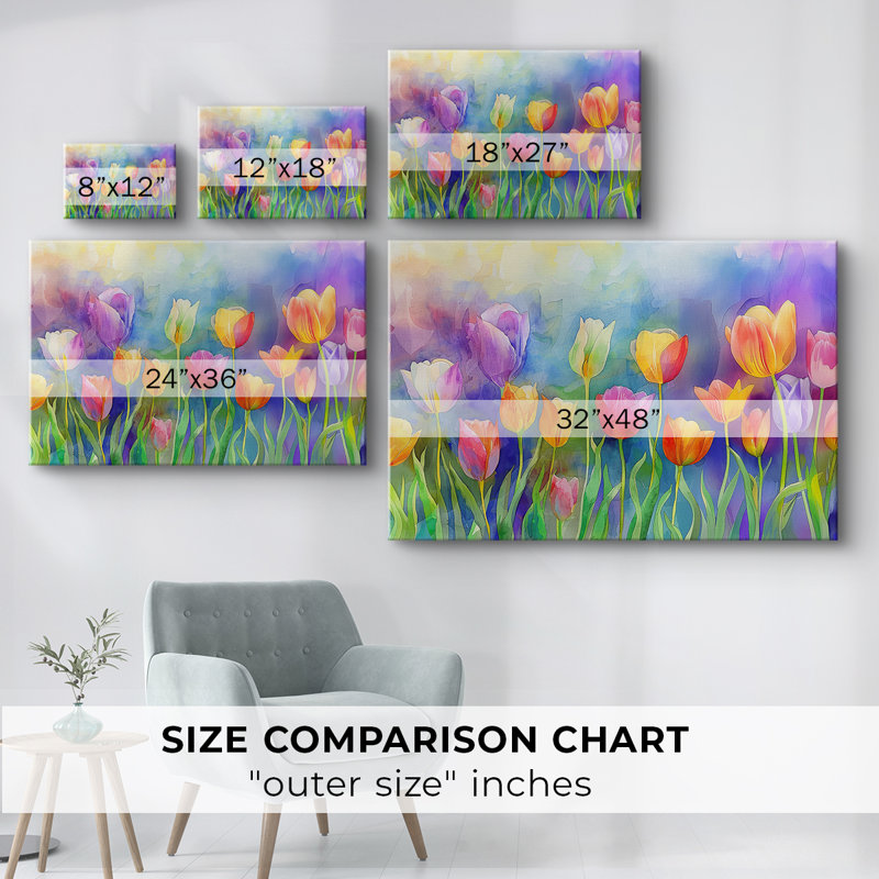 Série florale-CI - Cavas enveloppés de galerie, 18 x 27