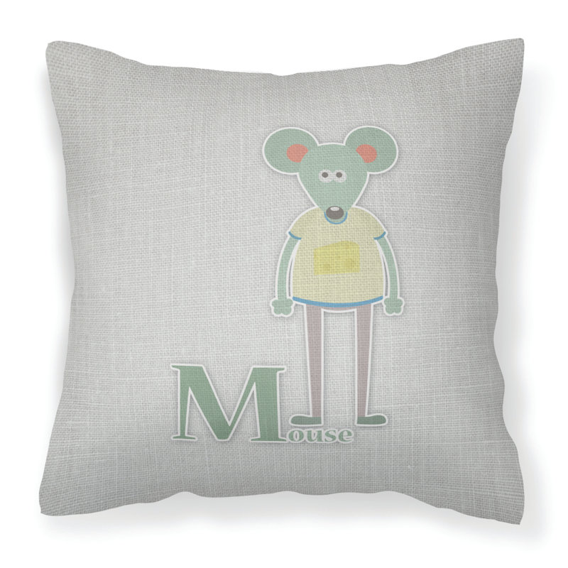 Coussin décoratif intérieur/extérieur alphabet b for bear, M, 18 po x 18 po