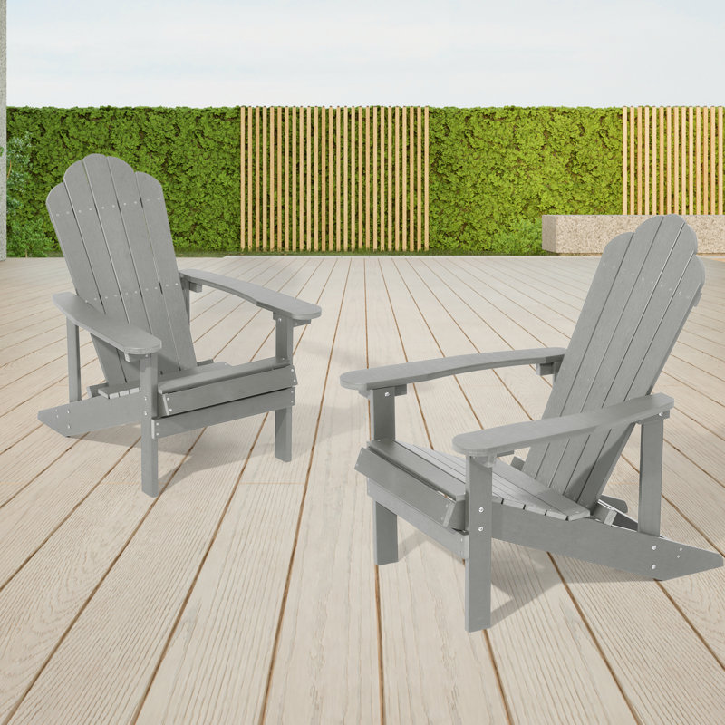 Chaise Adirondack Hatolina, Gris clair