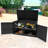 Costway 45'' W 88 Gallons Water Resistant Deck Box in Black