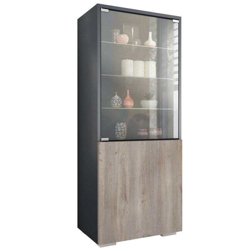 Aubreella Booth Display, Anthracite/Nordic oak