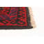 Tapis de couloir en laine noué à la main de conception unique 4 pi 10 po x 12 pi 1 po CED des années 1990 Tapis décoratif en rouge/noir