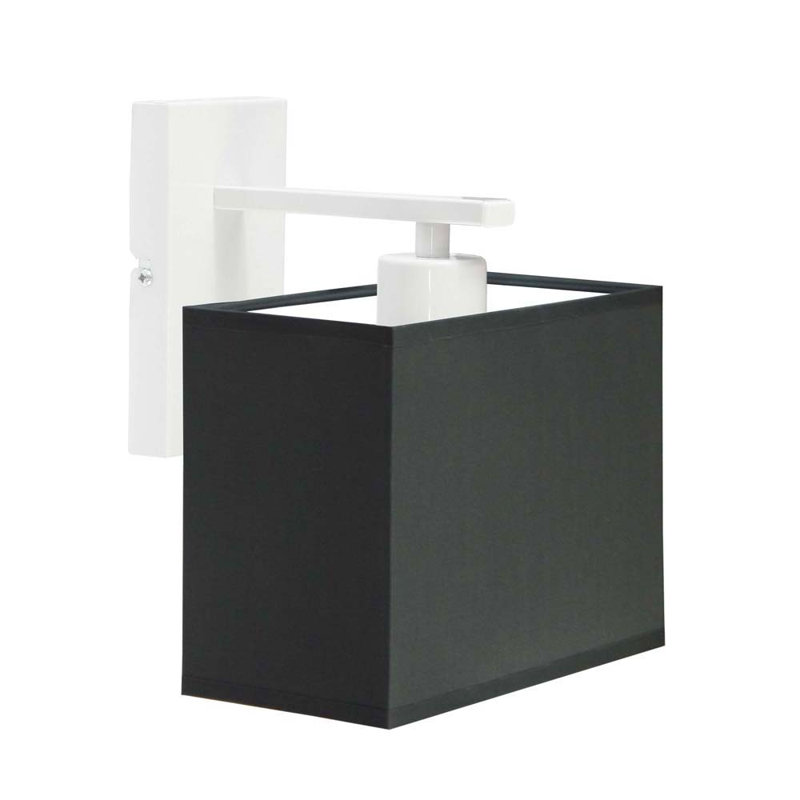 Atnhony Armed Sconce, White, Graphite