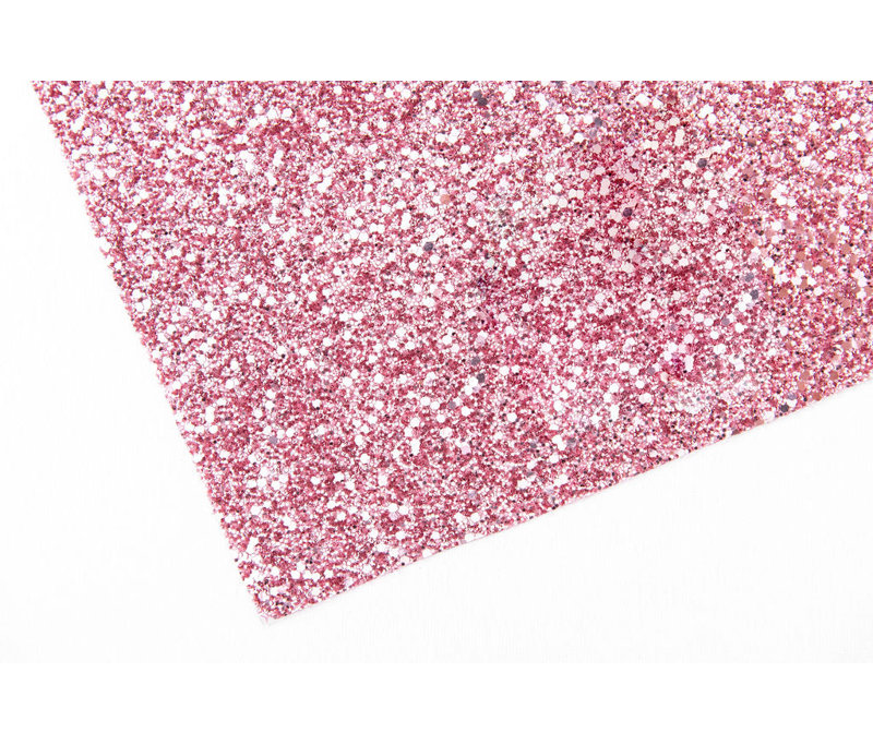 Flamant rose - échantillon de papier peint scintillant véritable (format A6)
