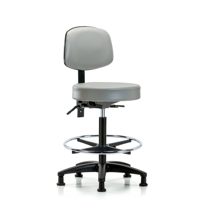 Tabouret de laboratoire Yessenia, Colombe, Patins