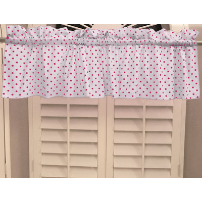 Garaitz Cotton Blend Polka Dots Tailored Window Valance