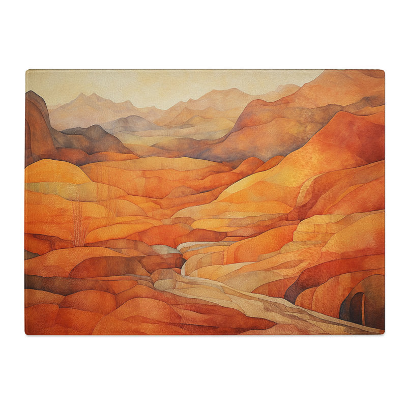 Desert Abstract No.2  Glass Chopping Board