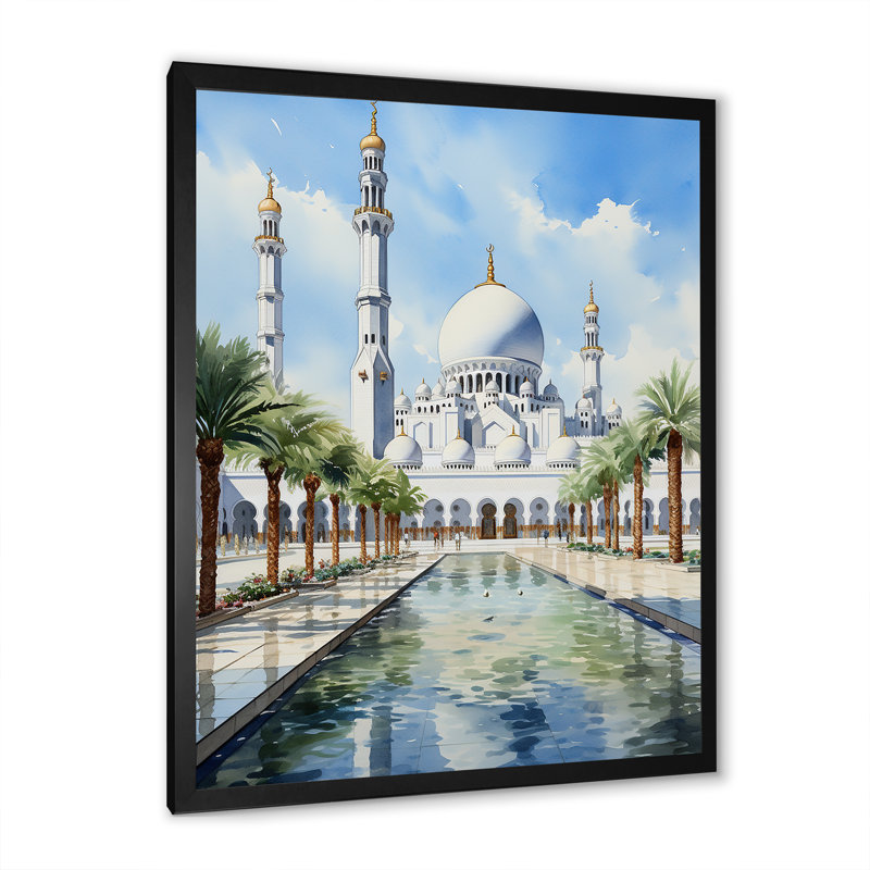 Grande mosquée du cheik Zayed, Uae IV, art mural, Cadre photo noir simple, H 44 po x l 34 po x P 1,5 po