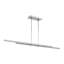 Mick De Giulio Stagger 2-light Linear Chandelier in Polished Stainless Steel with Acrylic shade-156419428-156419426