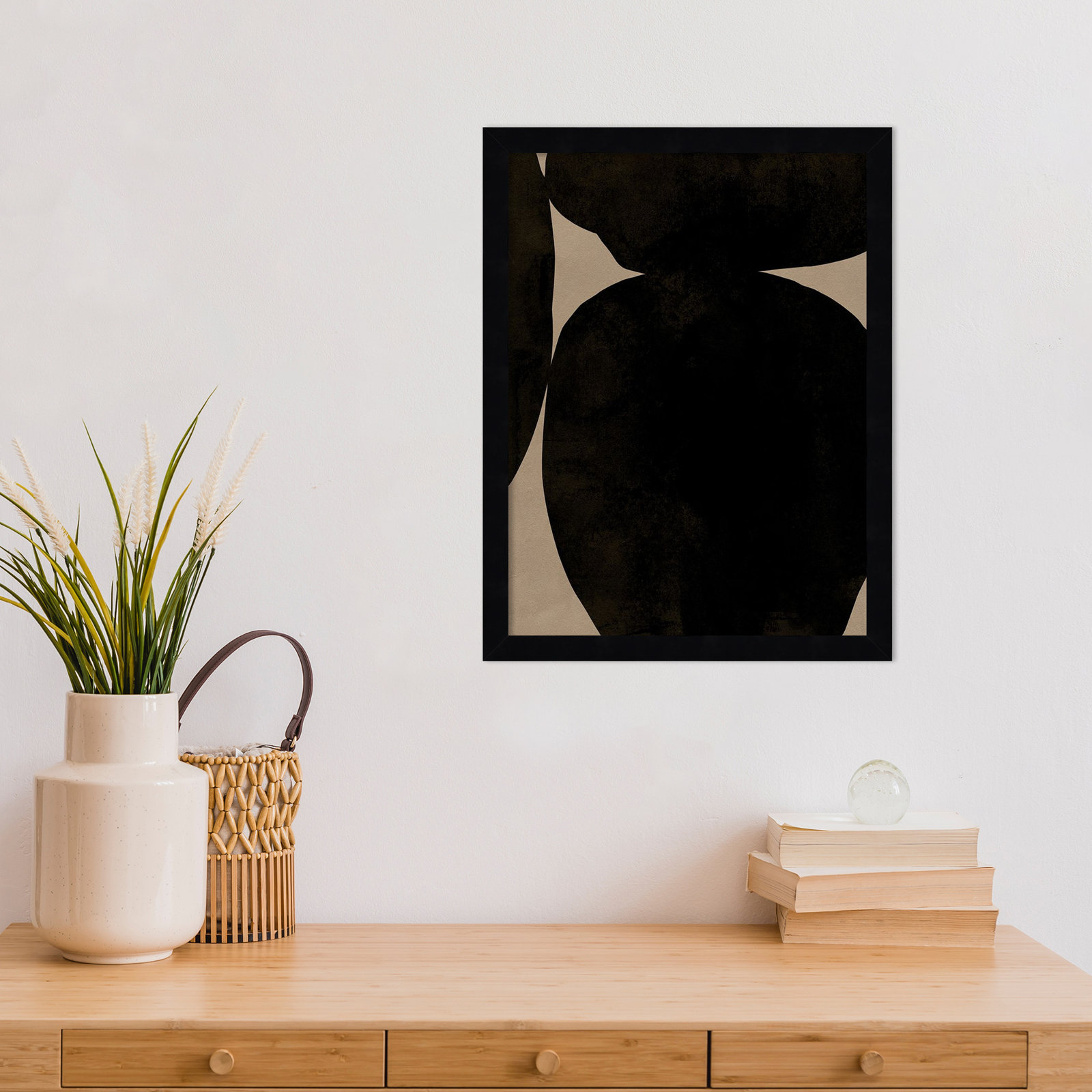 Heirloom Orbs II by Jacob Green, Black, 17" H x 13" W x 1" D