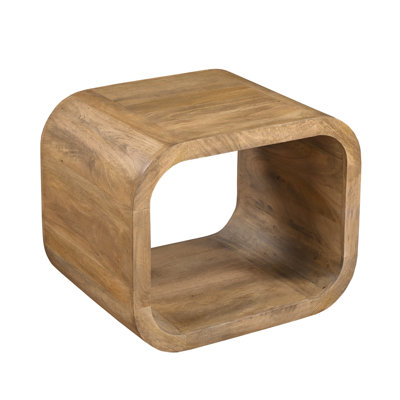 Ocate Contemporary Wood Storage Side Table, Natural