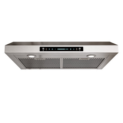 30" 900 CFM Ducted Under Cabinet Range Hood Stainless Steel Quiet 4 Speed Gesture Remote and Touch Panel Control with LED Lights