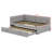 Upholstered L-Shaped Upholstered Daybed With Pop Up Trundle And USB Ports-114217335
