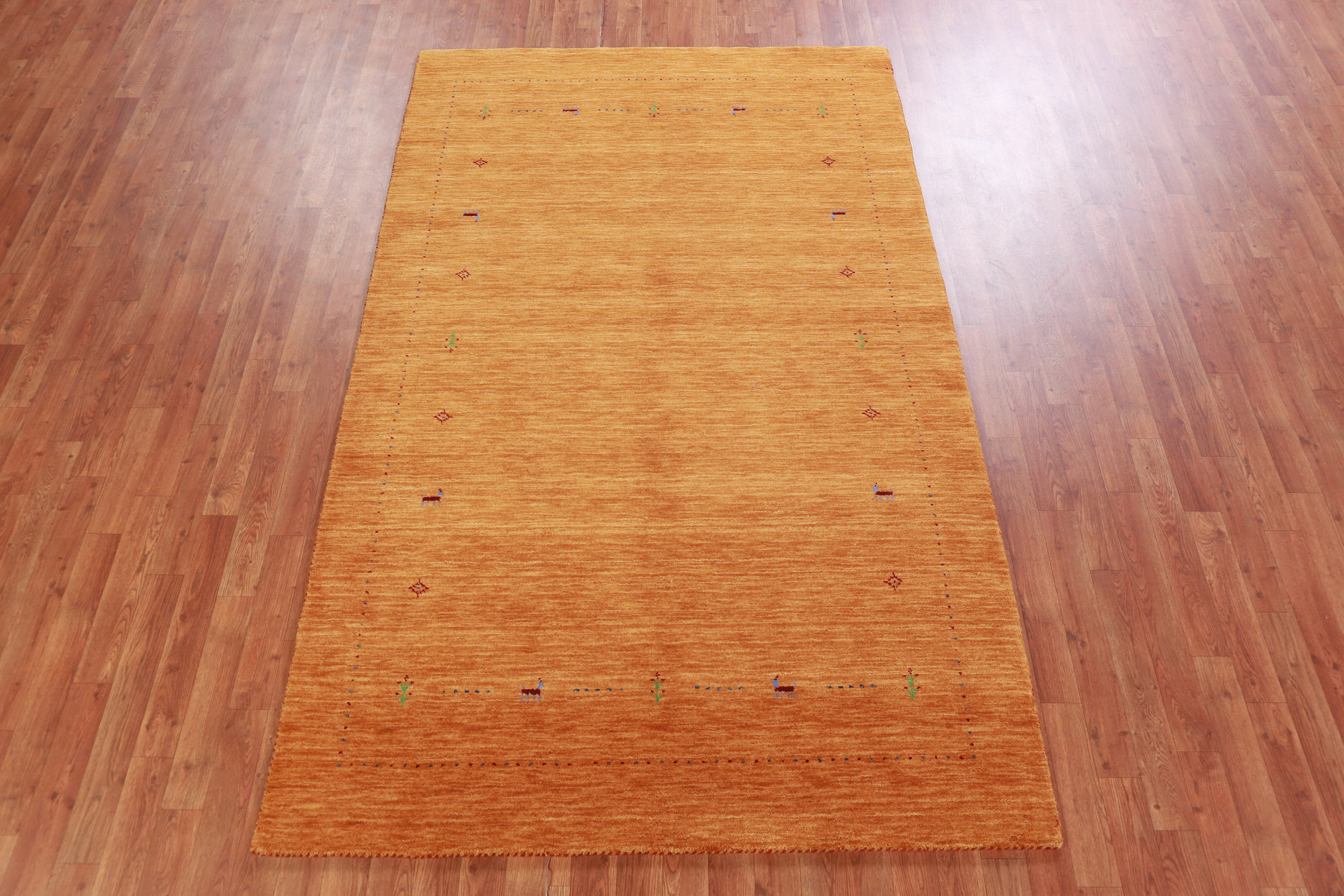 Foundry Select Orange Rust Gabbeh Oriental Area Rug 5x8 | Wayfair