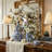 Cherry Blossom Chinoiserie Ceramic Vase & Lidded Jar Set of 2 - Decorative Floral Tabletop Accent for Living Room, Console, or Dining Decor - Blue & White