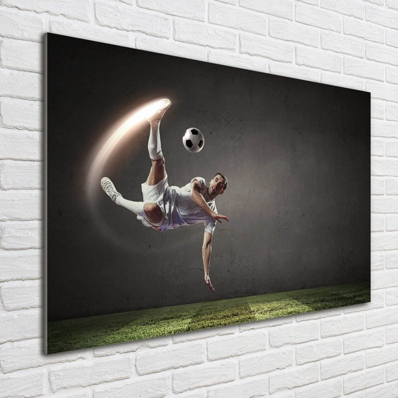 Footballer - No Frame Print on Glass