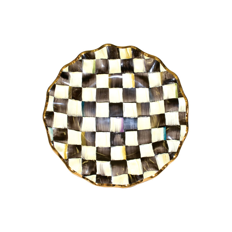 Courtly Check® Ceramic Fluted Dinner Plate