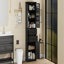 Armoire de rangement avec espace de rangement multifonctionnel, portes avec tablettes de rangement, 2 tiroirs, tablette réglable-1300955110