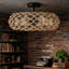 Grand plafonnier encastré 6 lumières Coastal Boho