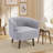 28.8'' Wide Modern Soft Upholstered Swivel Living Room Barrel Chair With Solid Wood Legs-263381243