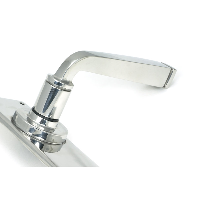Single Dummy Door Handle, Polished Marine