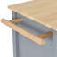 Chariot pour îlot de cuisine avec plateau en bois massif et roues verrouillables, largeur de 54,3 pouces, armoire à 4 portes et deux tiroirs, support à épices, porte-serviettes-881080138