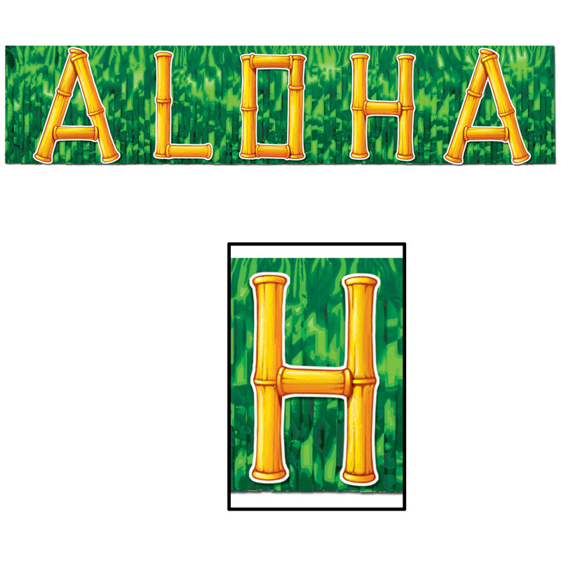 Bannière métallique Aloha
