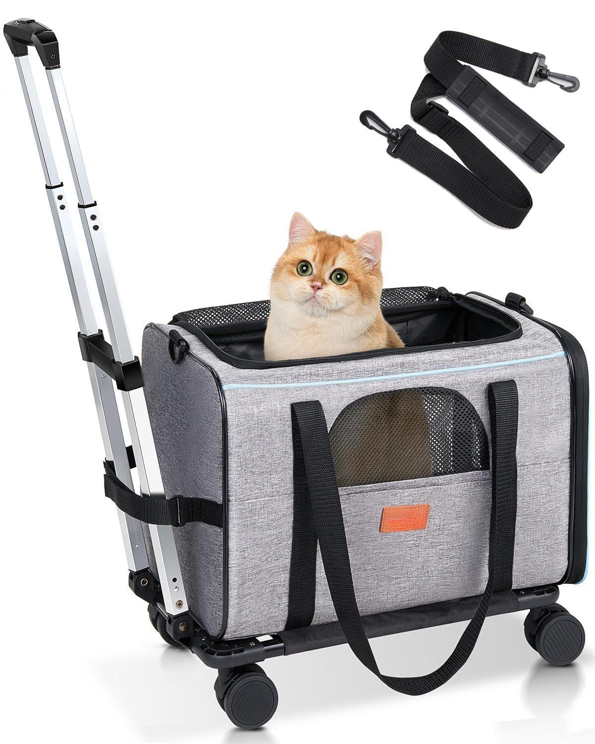 Tucker Murphy Pet™ Cat Carrier With Wheels Airline Approved, Pet Dog