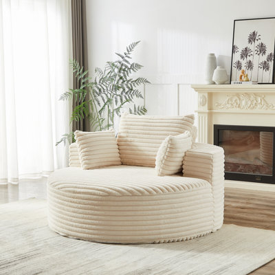 Boneless Sponge Single Sofa,fluffy Modern Sleeper Chair